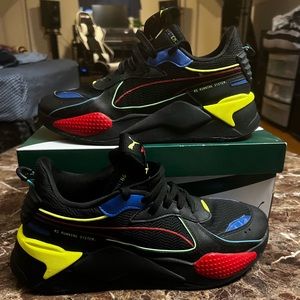 Puma Men's RS-X Sneaker, Black multi color - Sz 10 (PRE-OWNED)